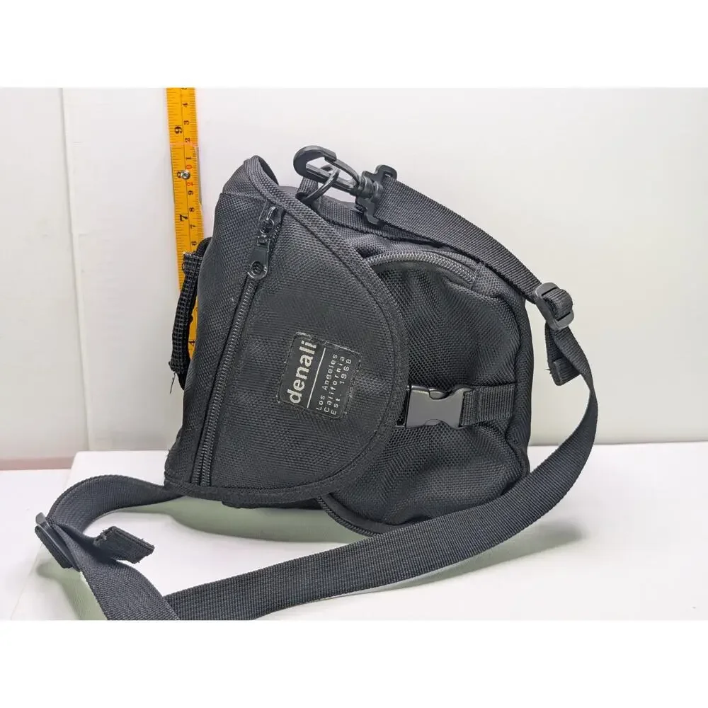 Denali Camera Bag Black Padded Shoulder Carry Case Adjustable Strap Multi Pocket